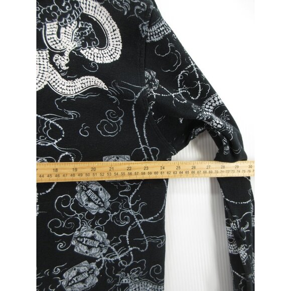 VINTAGE Avirex Sweatshirt XXL Thermal Waffle Dragon AOP Streetwear Y2K - Picture 5 of 10